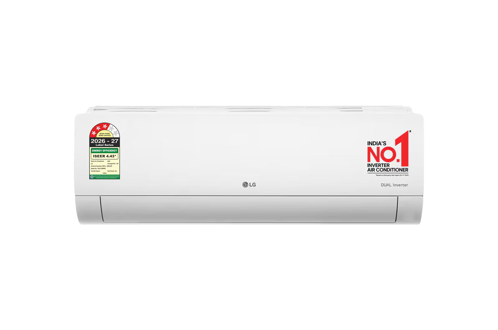 LG 3 Star  (1.5 TON) Split AC, Hot and Cold, AI Dual inverter Compressor, Super Convertible 5-in-1 Cooling, 5.2 kW, 2026 Model