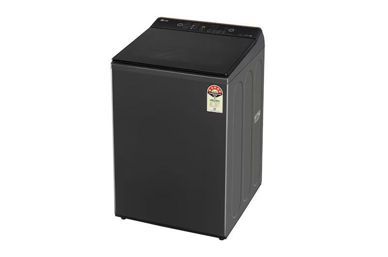 LG 8Kg Top Load Washing Machine, Hard Water Wash, Middle Black, 5 Star