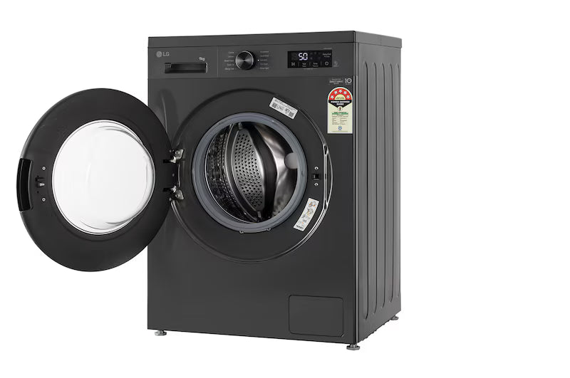 LG 9Kg Front Load Washing Machine, Inverter Direct Drive™, Middle Black, 5 Star