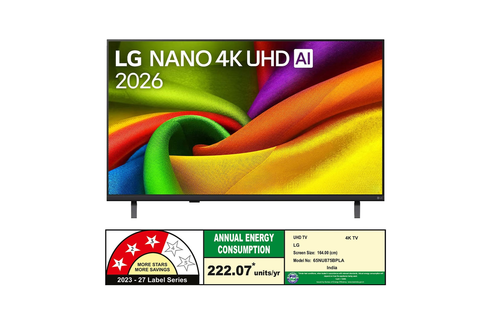 164 cm (65) LG NANO 4K UHD AI TV 65NU875BPLA 2026