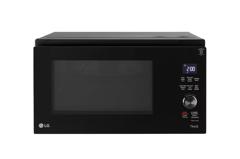 LG 32 L Scan-To-Cook Charcoal Microwave Oven with Healthy Heart™, Charcoal Lighting Heater, Motorised Rotisserie, Black