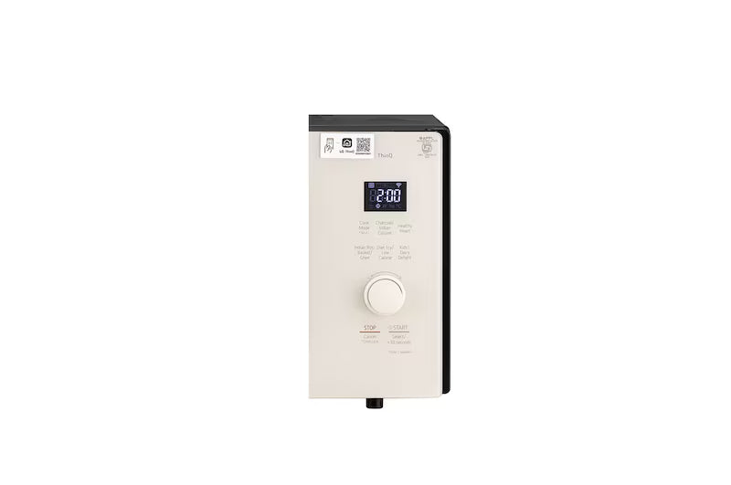 MJEN286UBW LG 28 L Scan-To-Cook Charcoal Microwave Oven with Healthy Heart™, Charcoal Lighting Heater, Motorised Rotisserie, Beige