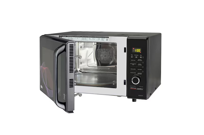 LG 28L Convection Microwave Oven, 271 Auto Cook Menu, Diet Fry™, Black