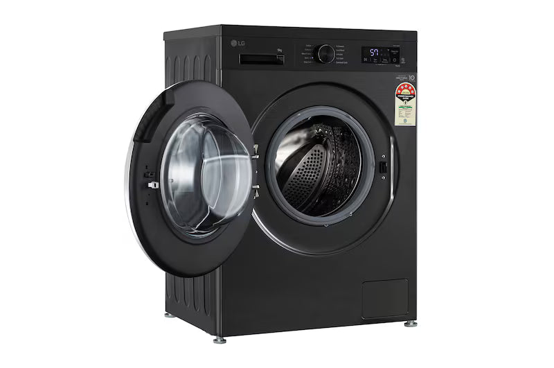 LG 9Kg Front Load Washing Machine, Inverter Direct Drive™, Platinum Black, 5 Star