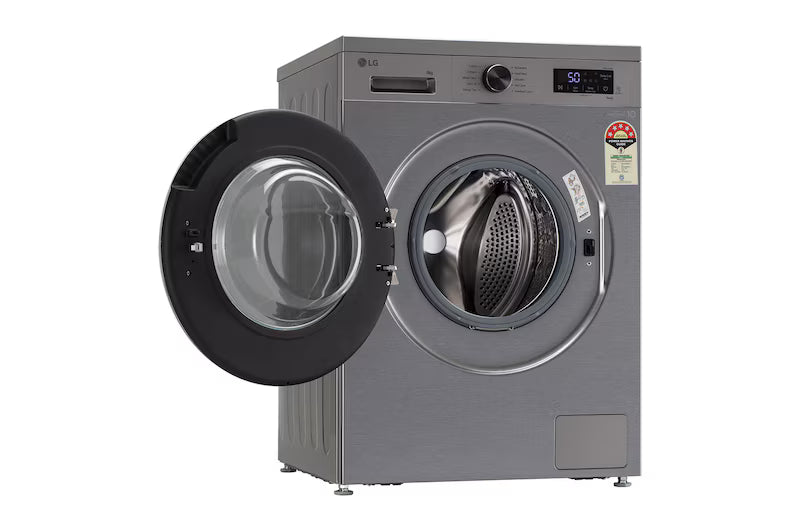 LG 8Kg Front Load Washing Machine, Inverter Direct Drive™, Platinum Silver, 5 Star