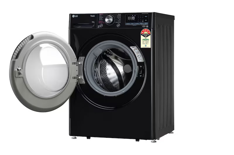 LG 12Kg Front Load Washing Machine, AI Direct Drive™, Onyx Black, 5 Star