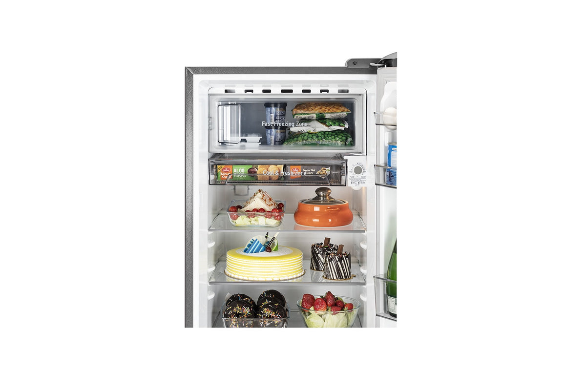LG 201 L Single Door Refrigerator, Smart Inverter Compressor, Anti Bacterial Gasket, Shiny Steel, 3 Star GLD2136YHPZ