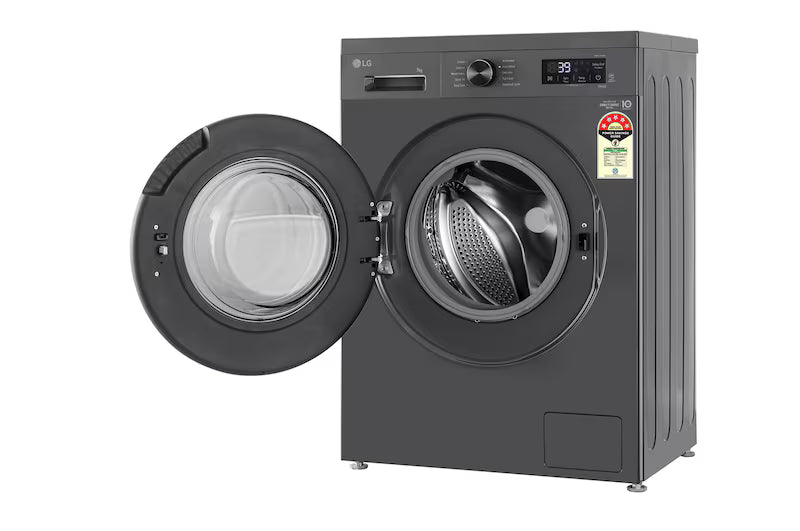 LG 7Kg Front Load Washing Machine, Inverter Direct Drive™, Middle Black, 5 Star
