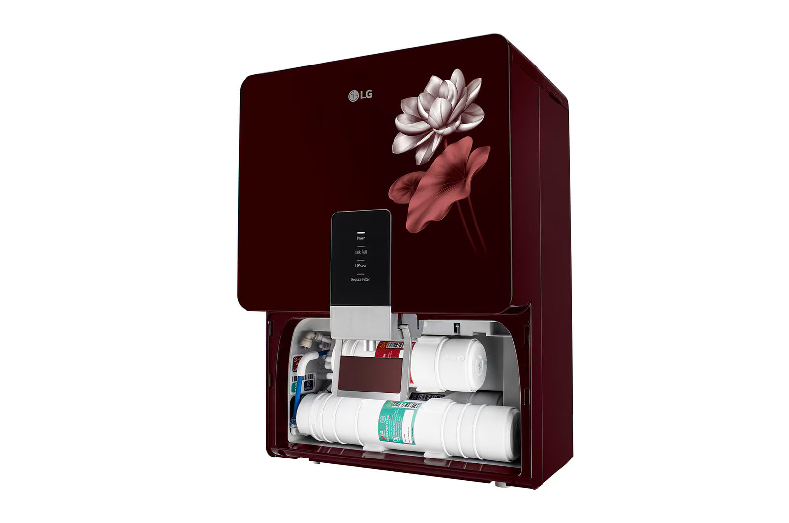 LG 8L RO+UV+Mineral Booster Water Purifier WW156RTTC with Steel Tank, Crimson Red