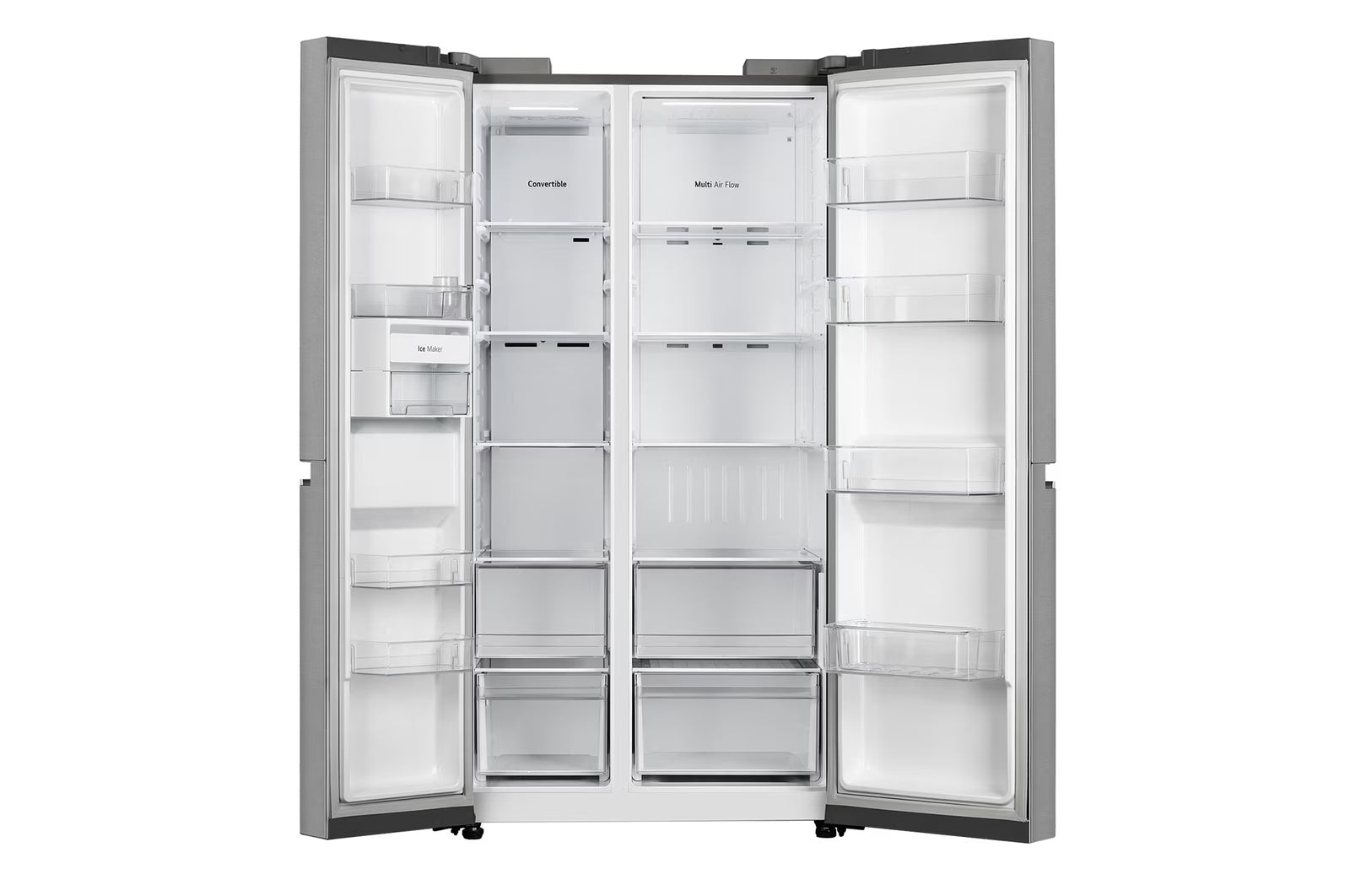 LG 790 L Side-by-Side Refrigerator, GL-B277GPZ3, Wi-Fi Convertible, Hygiene Fresh+™, Smart Diagnosis™, Shiny Steel, 3 Star