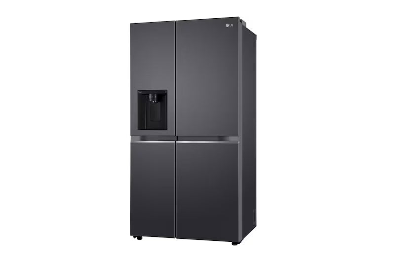 LG 630L, Side-by-Side Refrigerator, Wi-Fi Convertible, Water & Ice Dispenser, Matte Black Finish, 3 Star