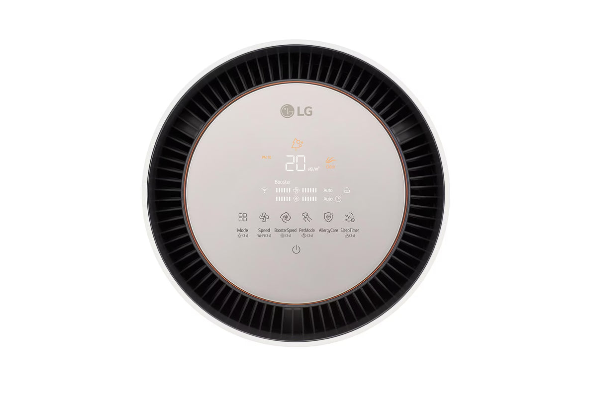 LG 360˚ Clean Air Purifier, 104m² Room Capacity, HEPA Filter, BLDC Motor, Smart indicator, AQI Status, UVnano AS10GDBY0
