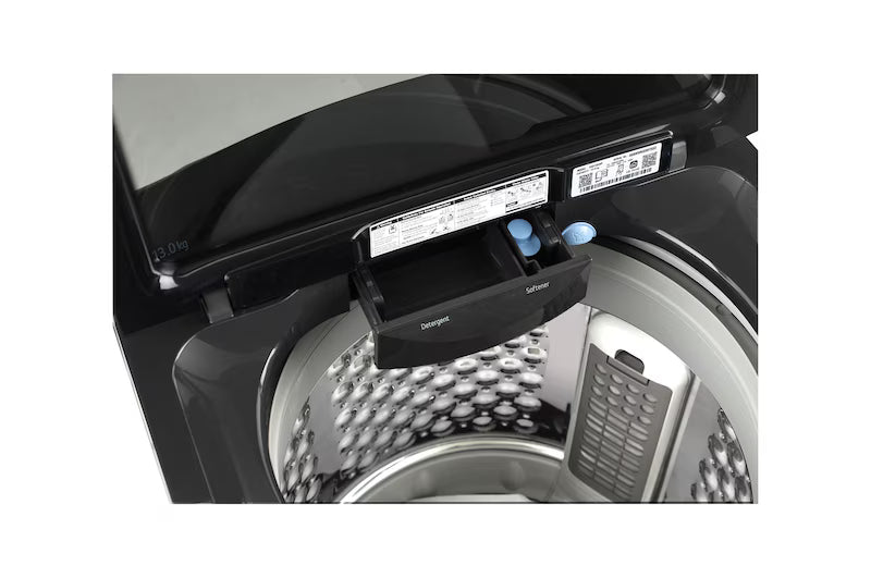LG 13Kg Top Load Washing Machine, AI Direct Drive™, In-built Heater, Platinum Black, 5 Star