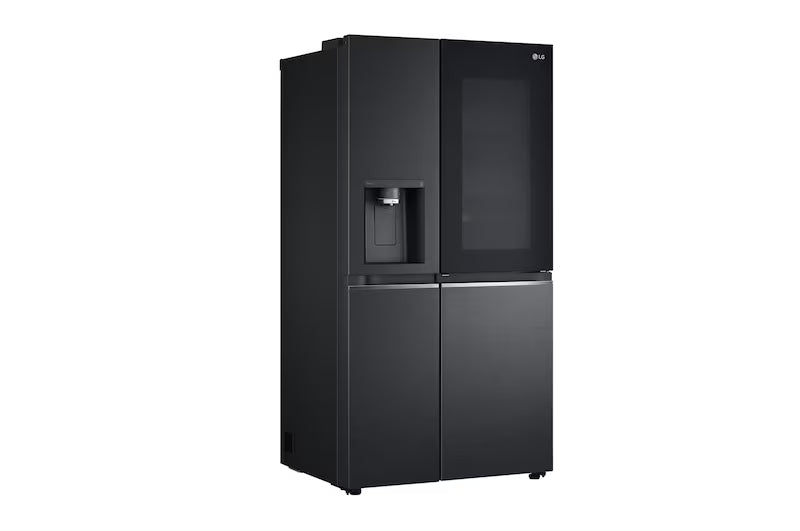 LG 630L Side-by-Side Refrigerator, InstaView Door-in-Door™, Wi-Fi Convertible, Matte Black Finish, 3 Star