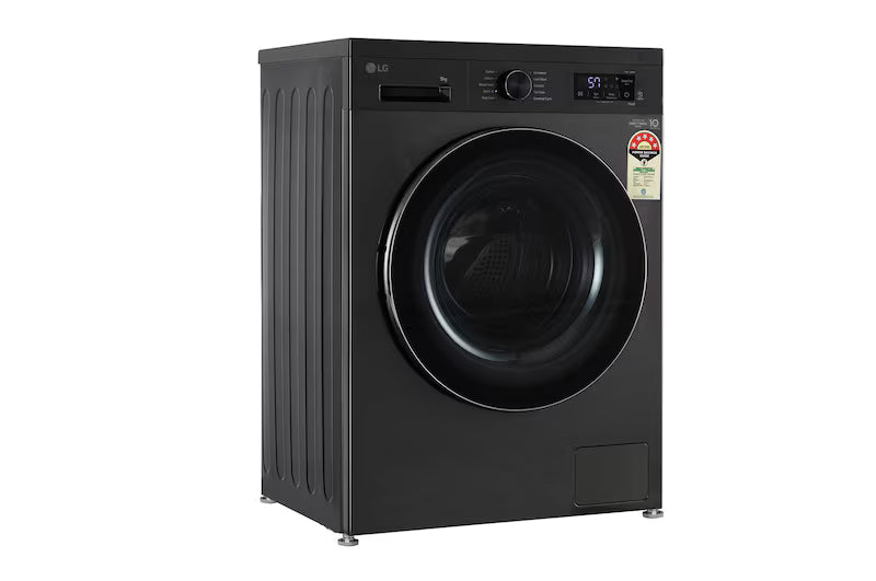 LG 9Kg Front Load Washing Machine, Inverter Direct Drive™, Platinum Black, 5 Star
