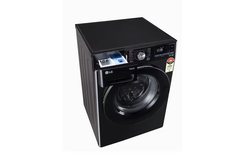 LG 12Kg Front Load Washing Machine, AI Direct Drive™, Onyx Black, 5 Star