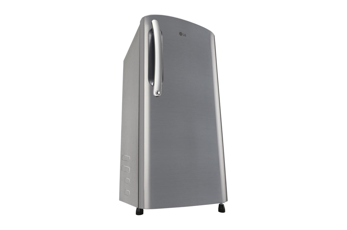 LG 201 L Single Door Refrigerator, Smart Inverter Compressor, Anti Bacterial Gasket, Shiny Steel, 3 Star GLD2136YHPZ
