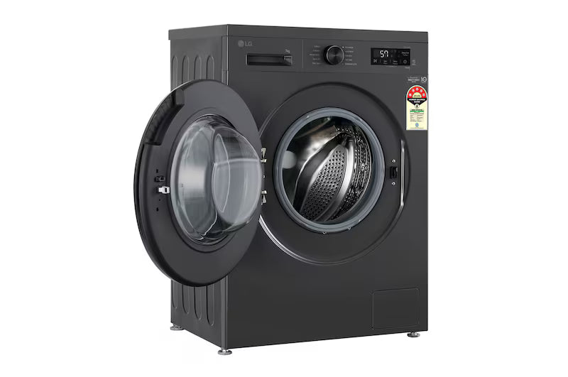 LG 7Kg Front Load Washing Machine, Inverter Direct Drive™, Middle Black, 5 Star