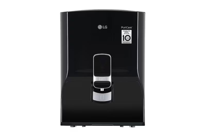 LG WW132NF RO Water Purifier | 8L Storage Airtight Stainless Steel Tank | Multi Stage Filtration | Wall Mount | Suitable for all Water Sources, Black