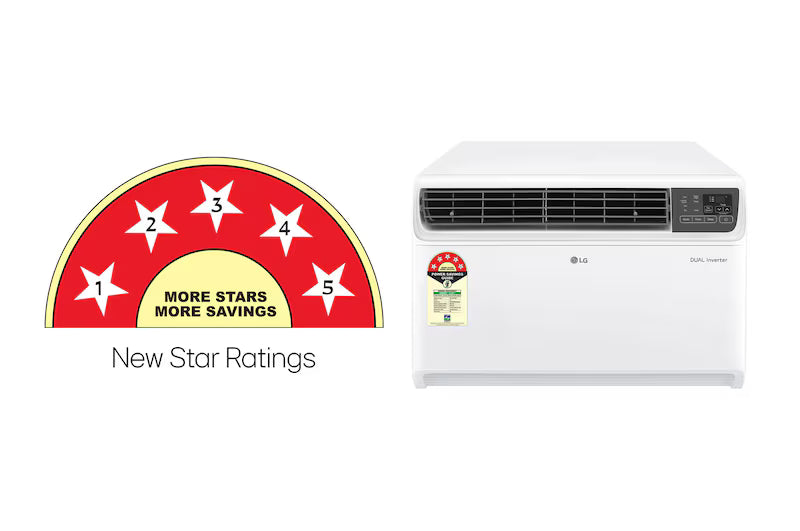 LG 5 Star (1.5) Window AC, Dual Inverter Compressor, 4-in-1 Cooling, Energy Manager+, ThinQ™ (Wi-Fi), 5.0 kW, 2026 Model
