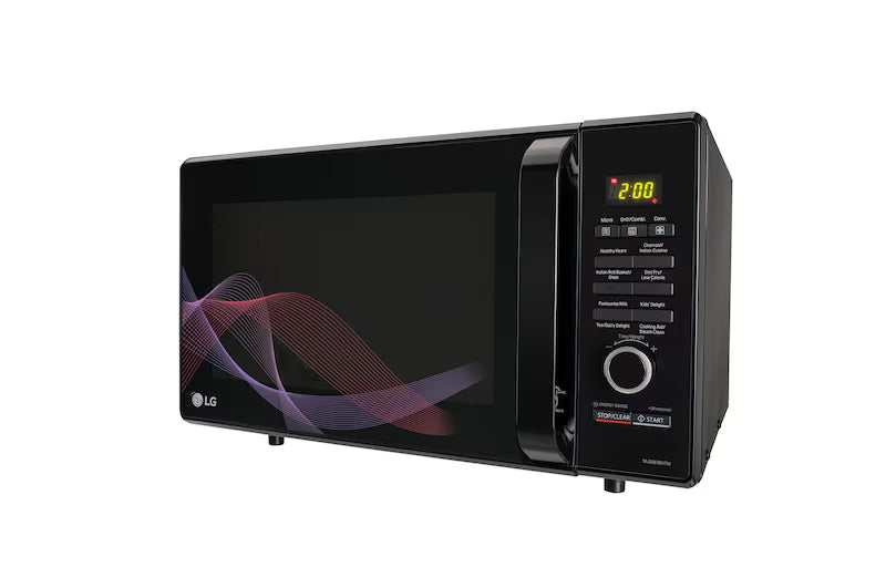 LG 28L Convection Microwave Oven, 271 Auto Cook Menu, Diet Fry™, Black