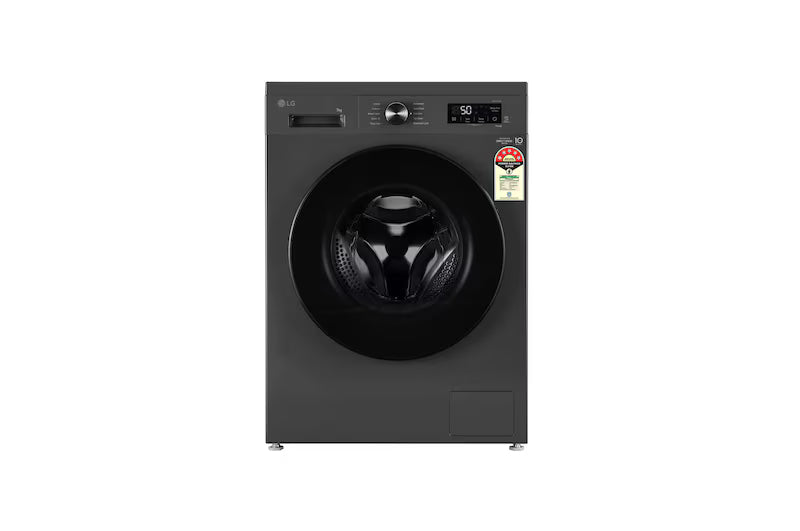 LG 8Kg Front Load Washing Machine, Inverter Direct Drive™, Middle Black, 5 Star