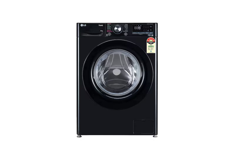 LG 12Kg Front Load Washing Machine, AI Direct Drive™, Onyx Black, 5 Star