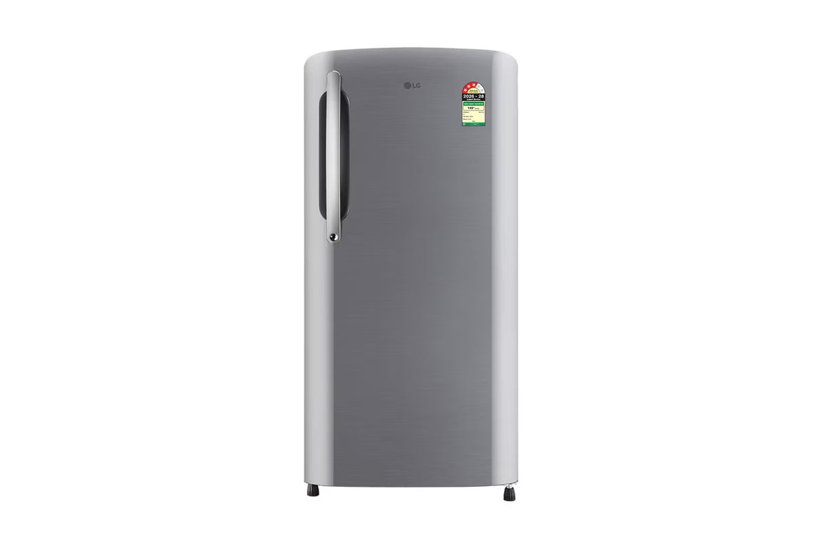 LG 201 L Single Door Refrigerator, Smart Inverter Compressor, Anti Bacterial Gasket, Shiny Steel, 3 Star GLD2136YHPZ