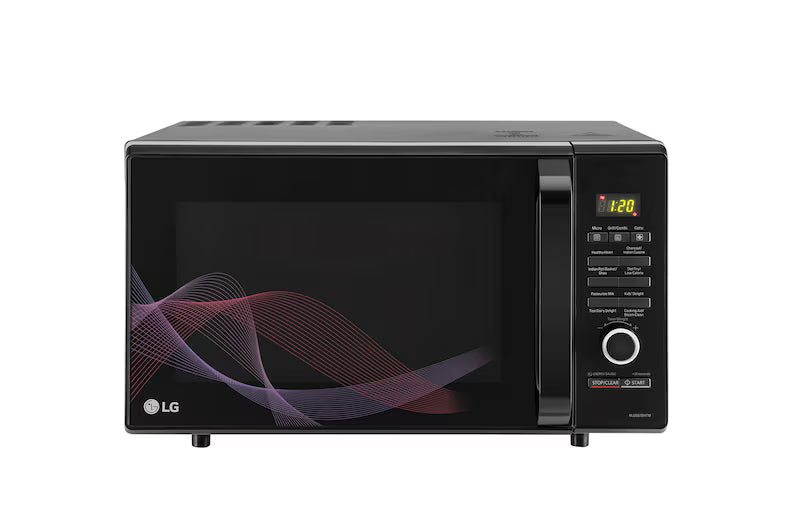 LG 28L Convection Microwave Oven, 271 Auto Cook Menu, Diet Fry™, Black