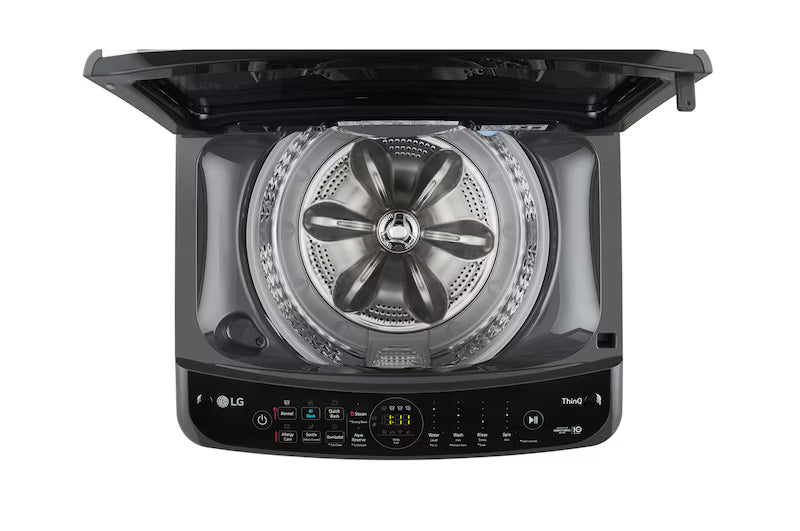 LG 12Kg Top Load Washing Machine, AI Direct Drive™, In-built Heater, Middle Black, 5 Star