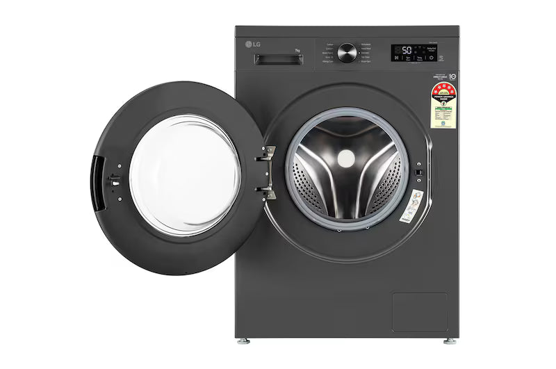 LG 7Kg Front Load Washing Machine, Inverter Direct Drive™, Middle Black, 5 Star