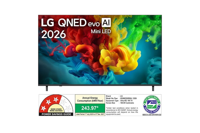 LG 164cm (65) QNED evo AI QNED82BX Mini LED 4K Smart TV 2026 (65QNED82BXA)
