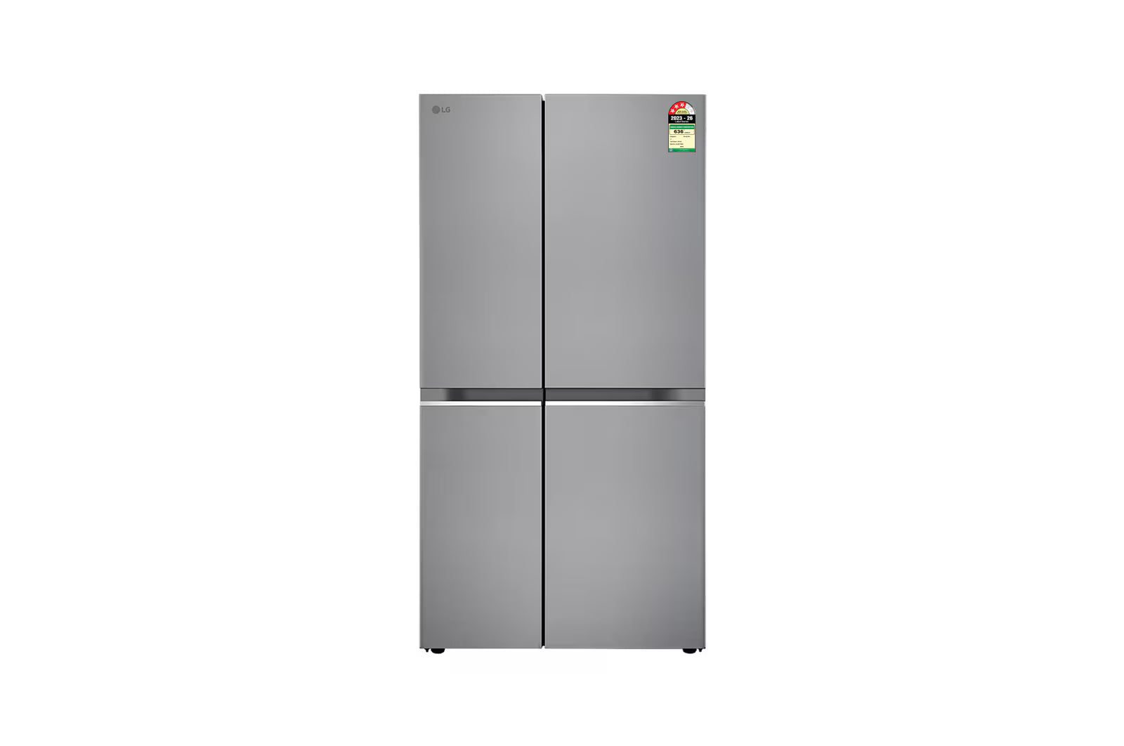LG 790 L Side-by-Side Refrigerator, GL-B277GPZ3, Wi-Fi Convertible, Hygiene Fresh+™, Smart Diagnosis™, Shiny Steel, 3 Star