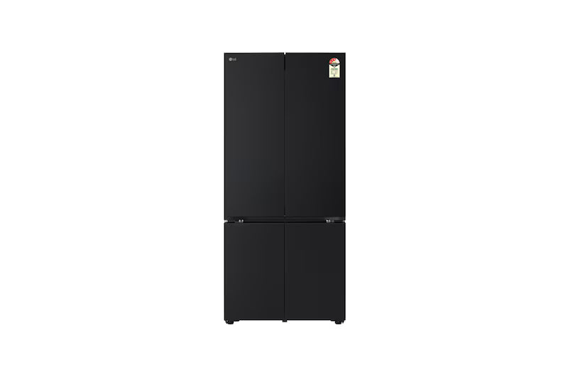 LG 610L French Door Refrigerator, Fresh Converter+, Wi-Fi Convertible, DoorCooling+ Black Glass Finish, 3 Star