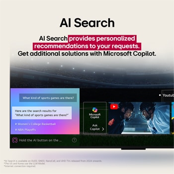LG 164 cm (65) 4K UHD AI TV (UA8300), α7 AI Processor Gen8, FILMMAKER MODE™, with Dolby